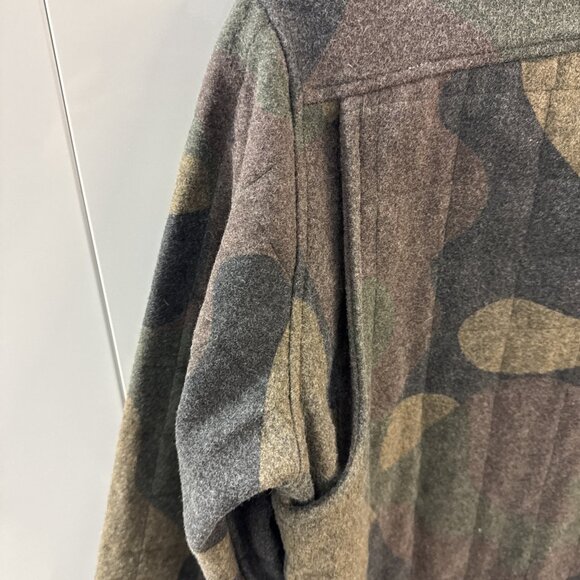 Burton Durable Goods Coat Jacket WOOL Camo Camouflage Men’s Medium Lined - Picture 8 of 14